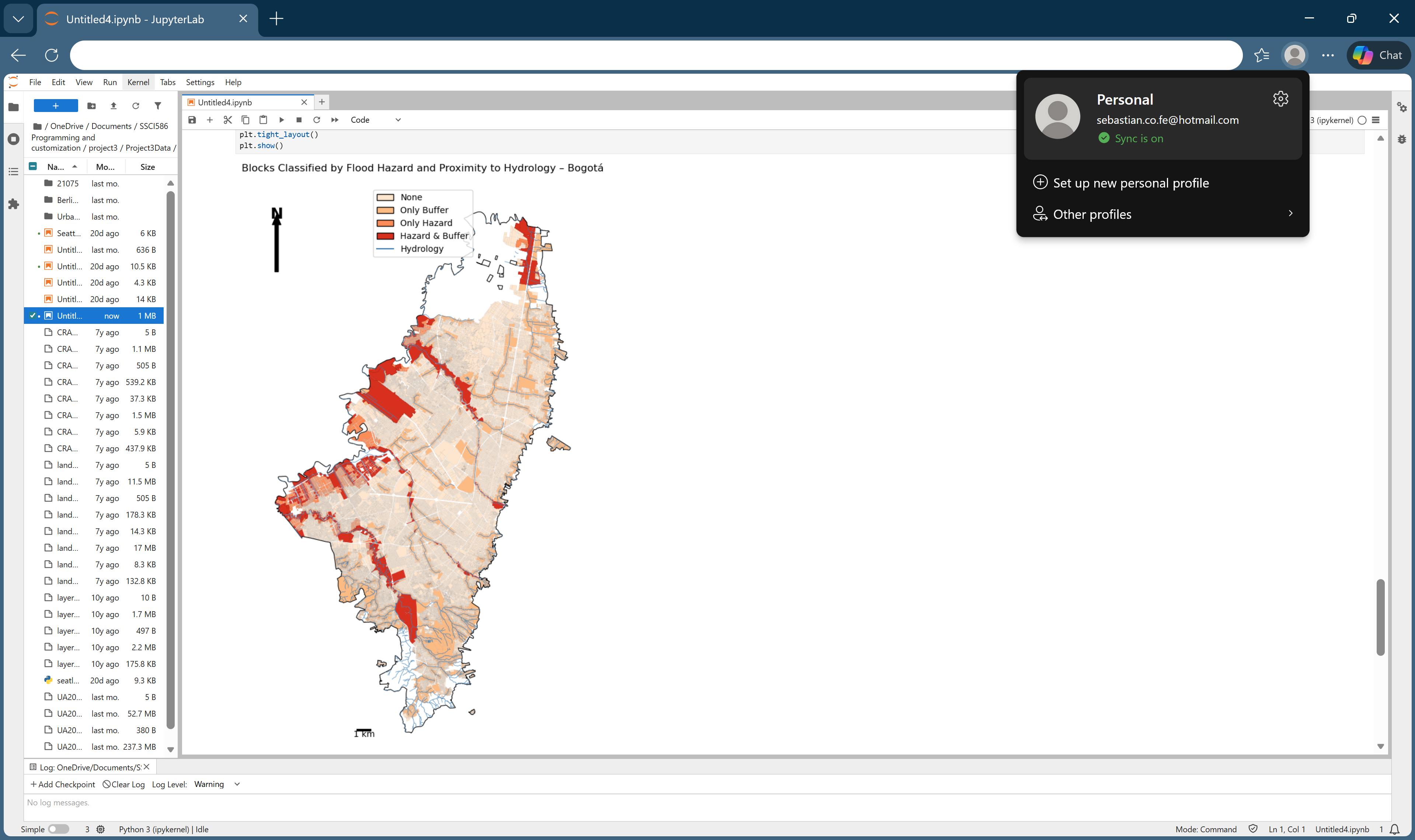 Risk classification map — four shades of orange